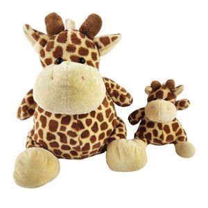 Stephan Baby Mama Giraffe with Baby Plush 12" Stuffed Animal Toy